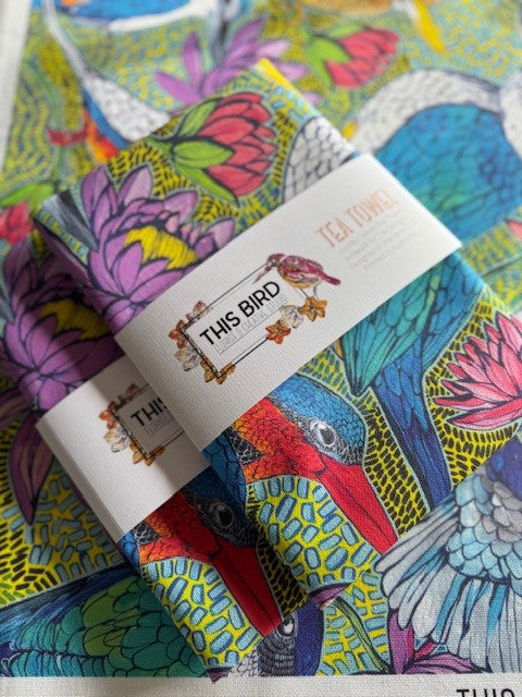 Tea Towel - Aussie Kingfishers
