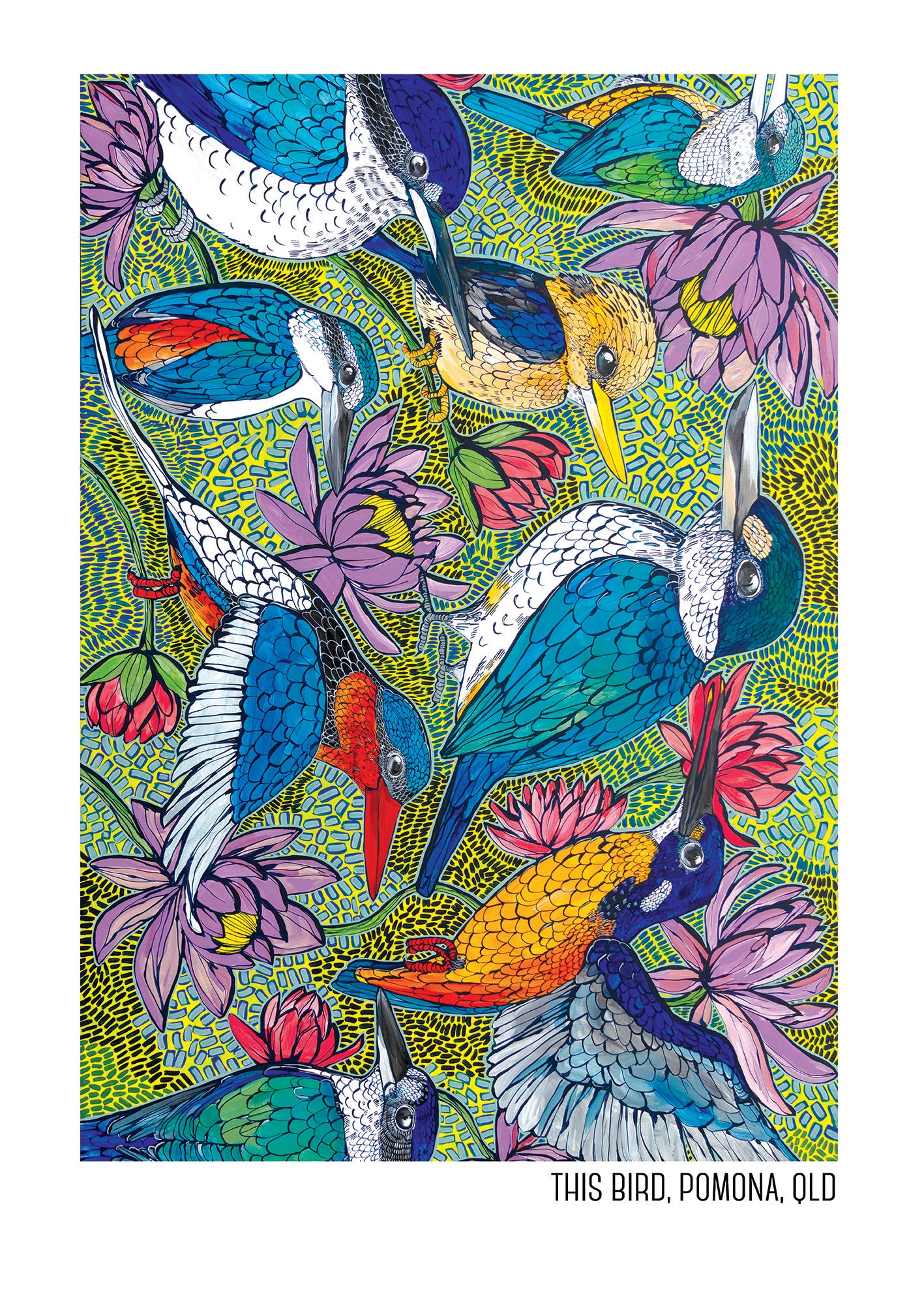 Tea Towel - Aussie Kingfishers