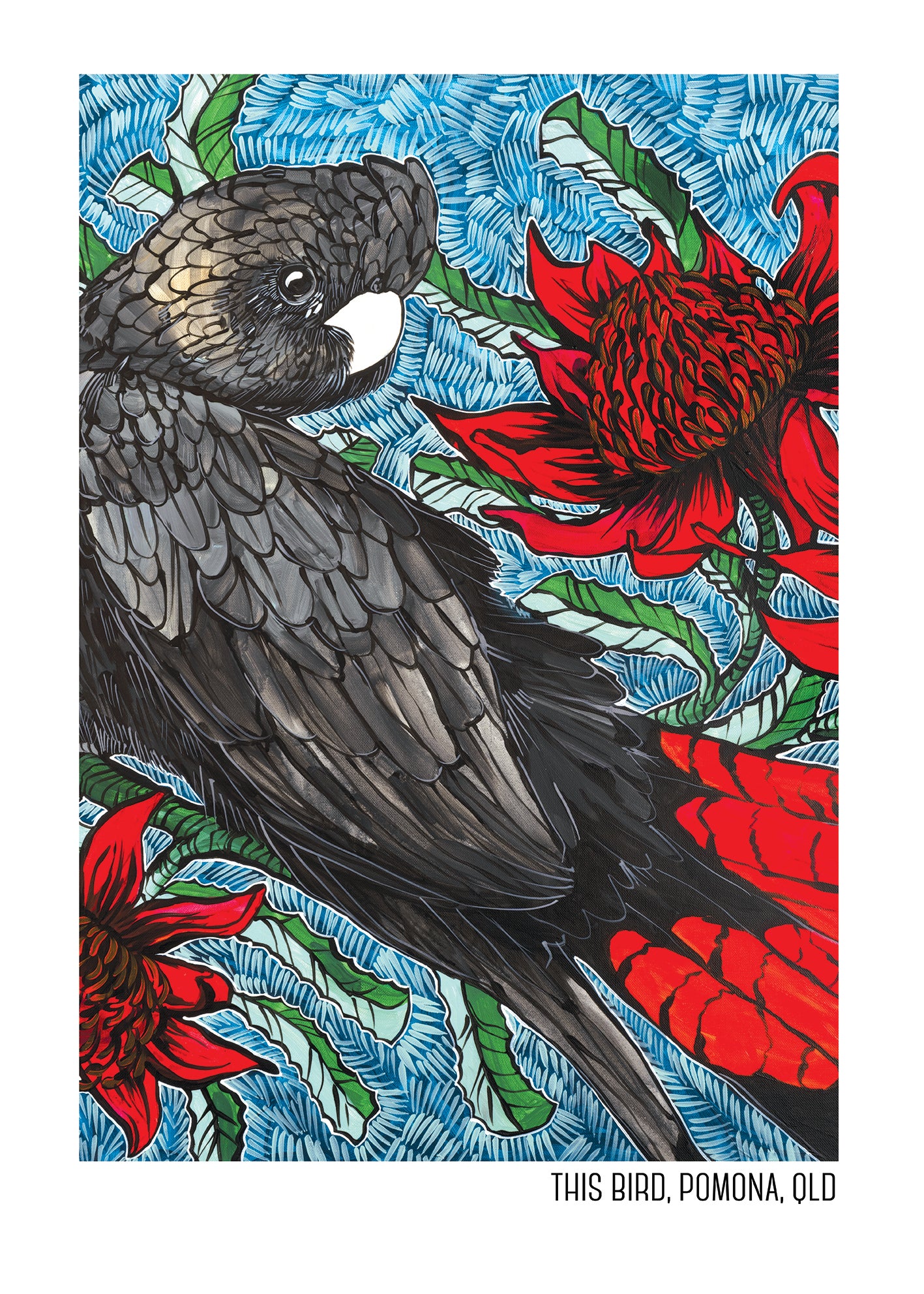 Tea Towel - Black Cocky & Waratah