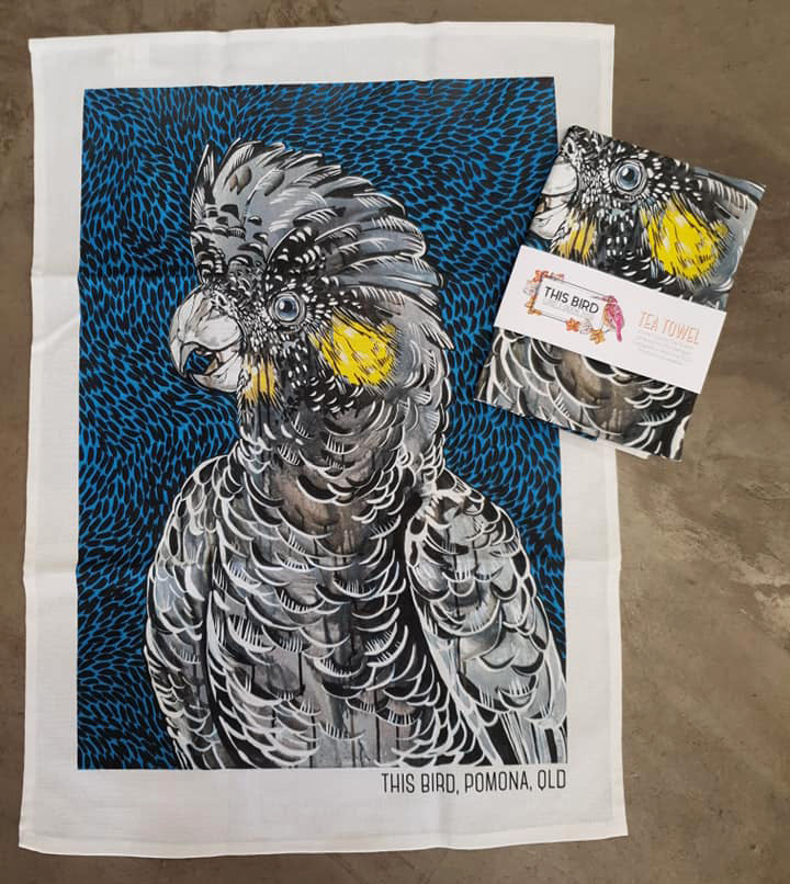 Tea Towel - Black Cockatoo