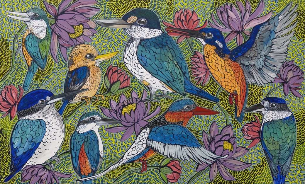 Tea Towel - Aussie Kingfishers